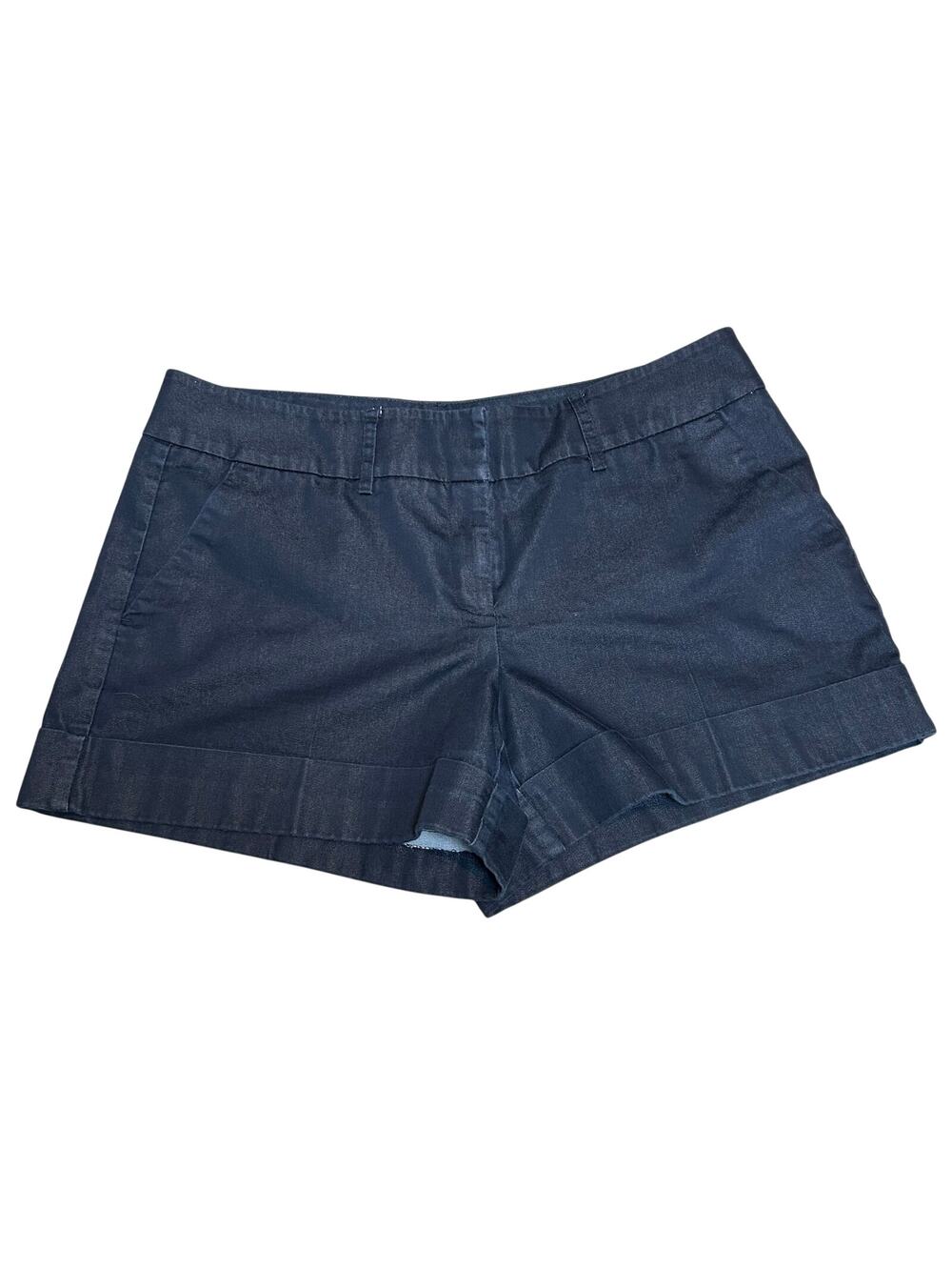 New York & Company Navy Blue Stretch Cuffed City Shorts Size 10